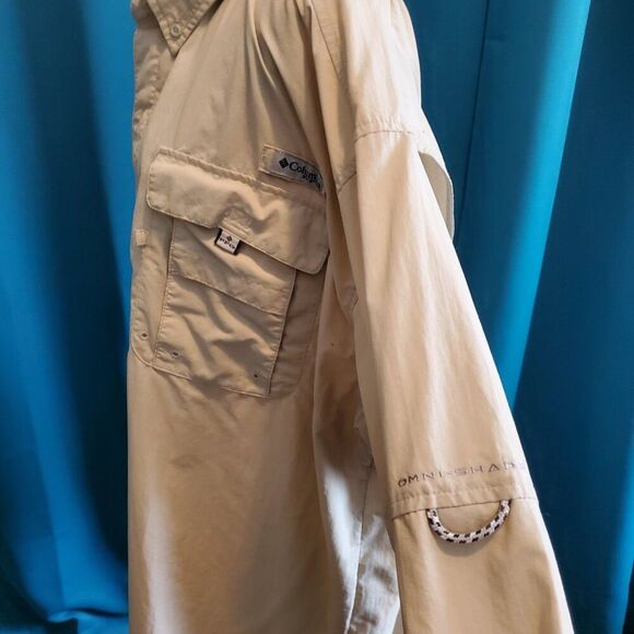 PFG Columbia long sleeve Tan Shirt 2XL - Picture 6 of 8